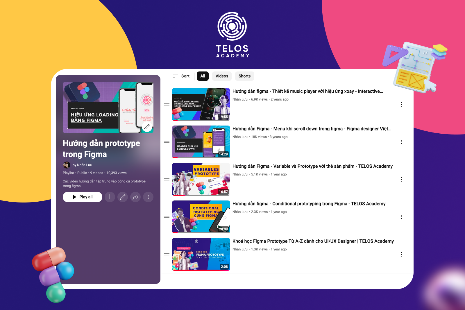 playlist hướng dẫn prototype của Nhân Lưu